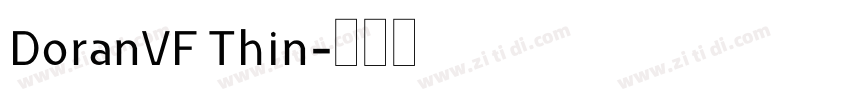 DoranVF Thin字体转换